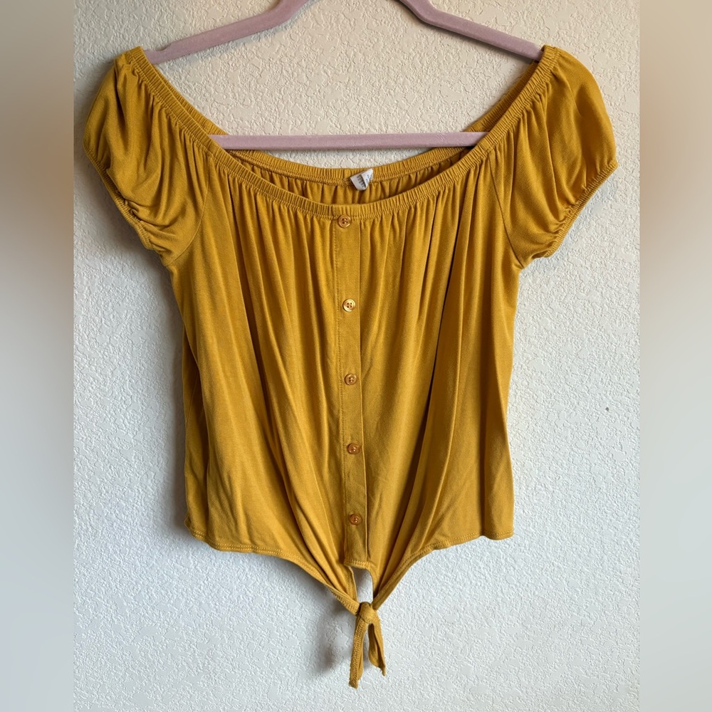 Yellow Off-Shoulder Top
